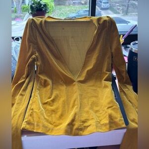 Urban Outfitters Top Gold Velvet Small